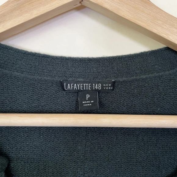 Lafayette 148 New York Dark Green Belted Cardigan - Picture 9 of 13